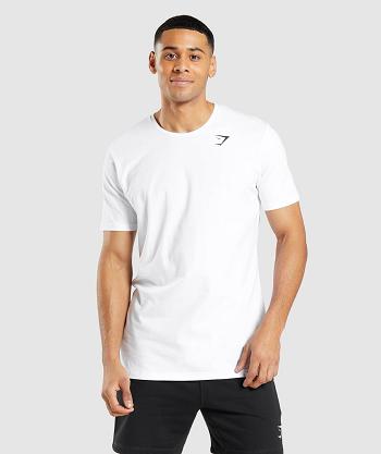 Gymshark Essential Muške T Shirts Bijele | HR 2522GSO